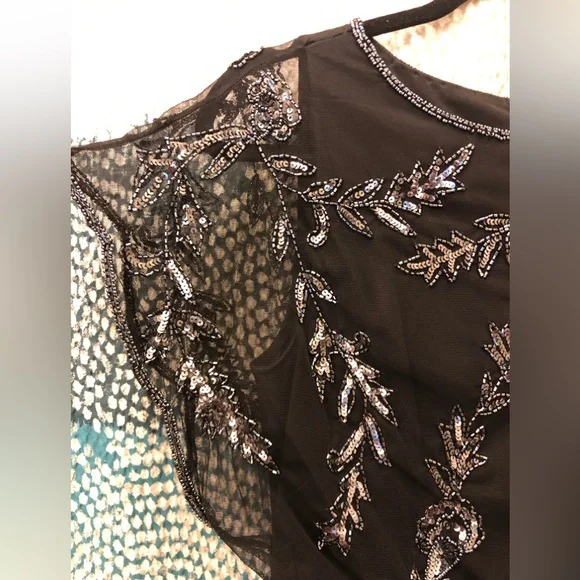 Adrianna Papell Studio Black Beaded Gown - Picture 11 of 14